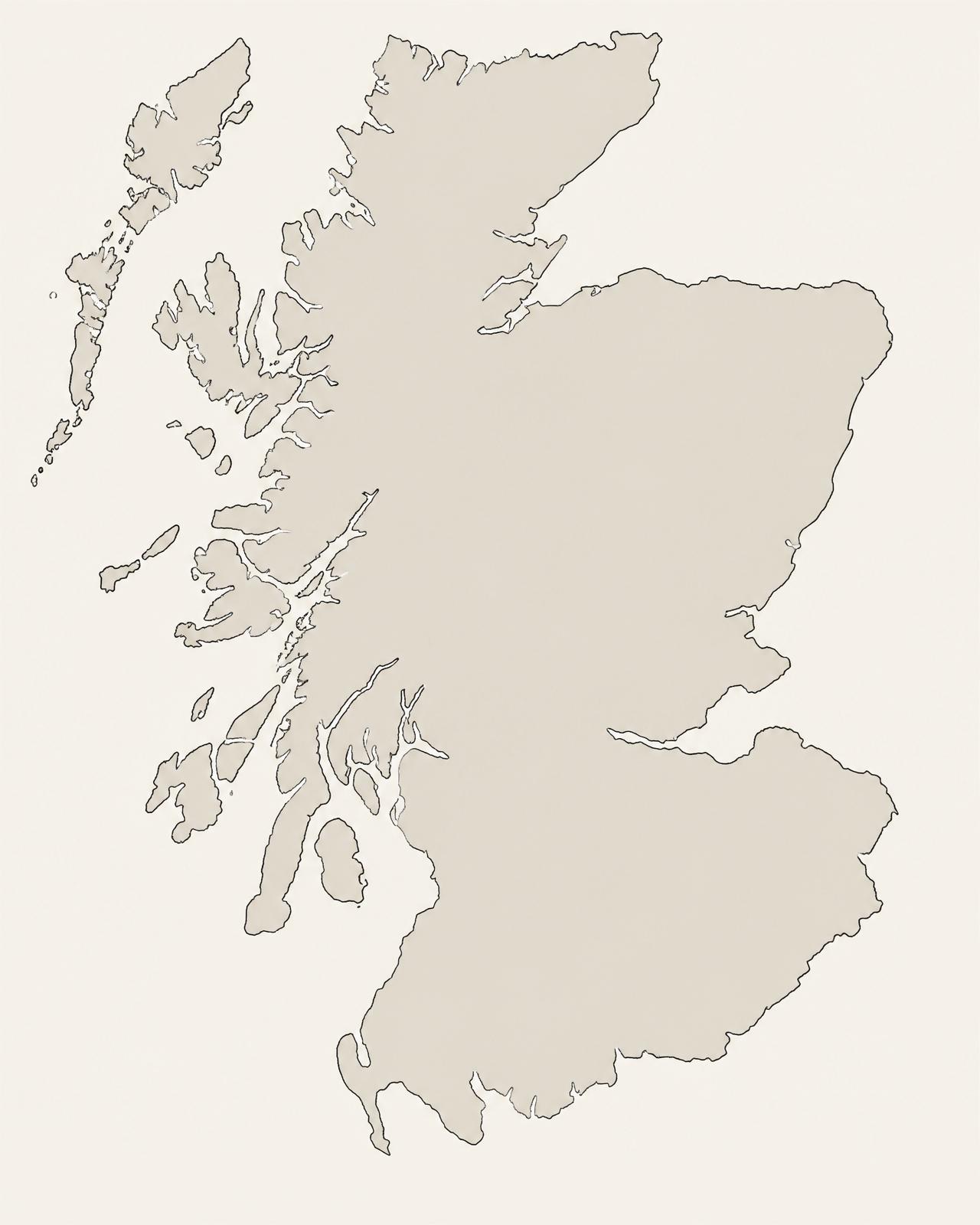 Map of Scotland showing Spray Tech service areas from Ayr to Inverness.